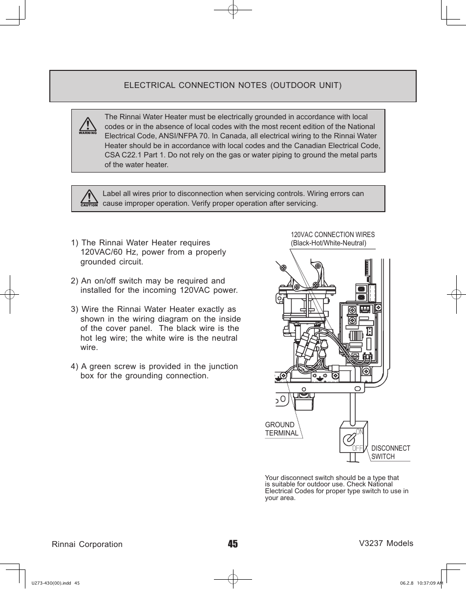 Rinnai V3237FFU User Manual | Page 45 / 52