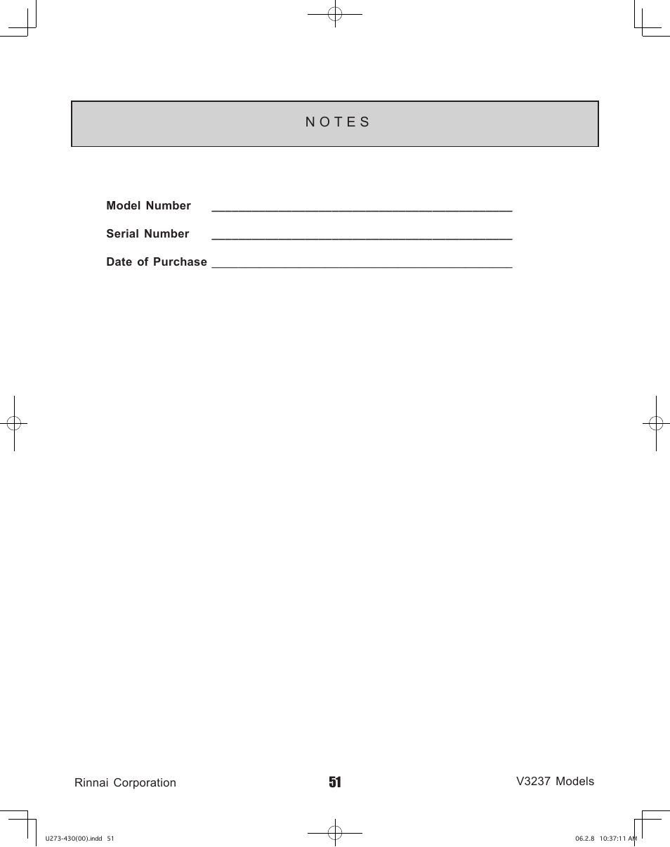 Rinnai V3237FFU User Manual | Page 51 / 52