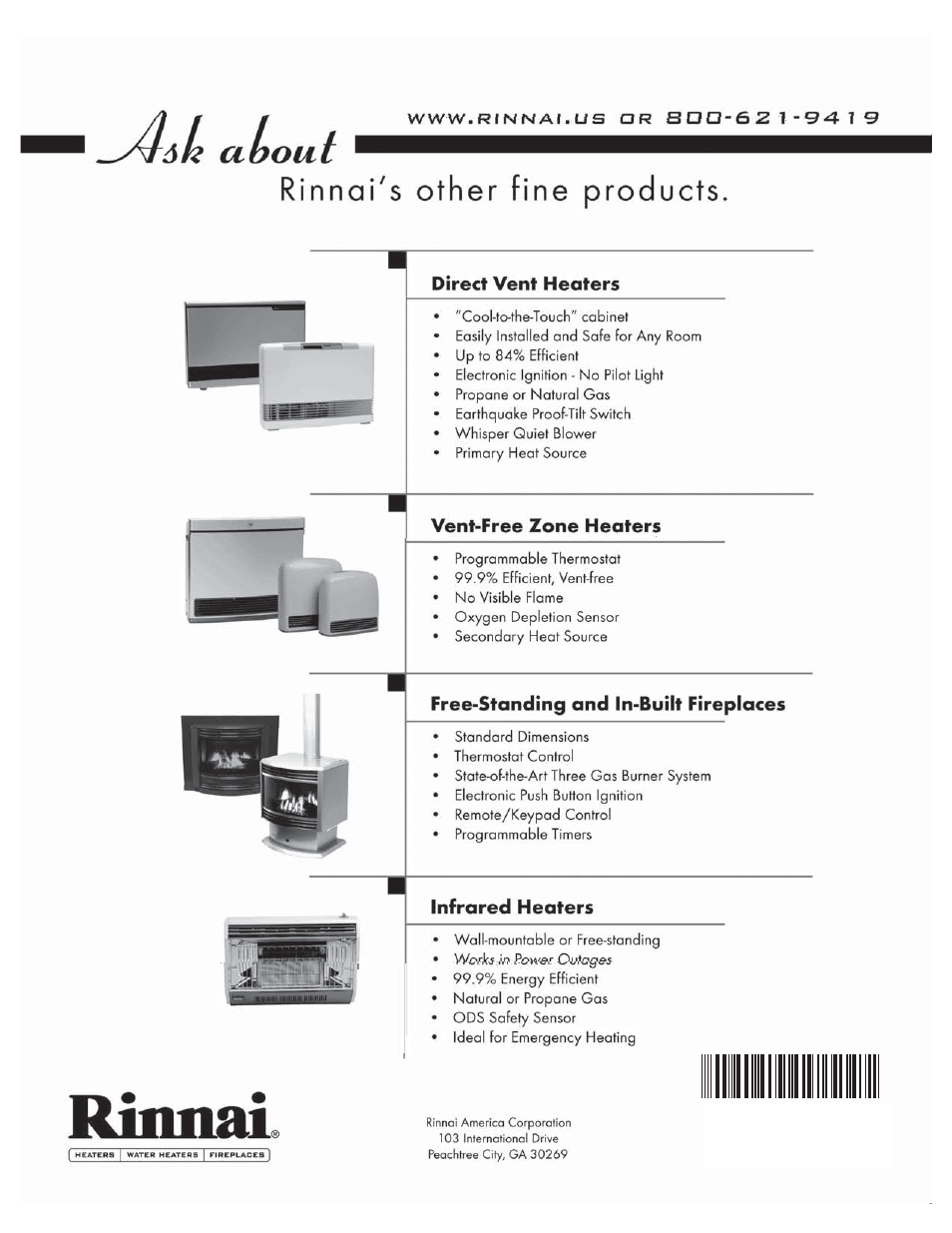 Rinnai V3237FFU User Manual | Page 52 / 52