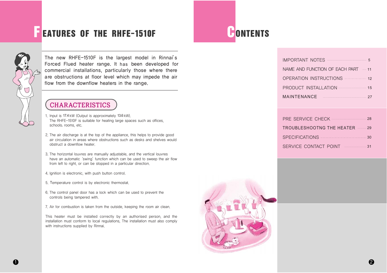 Rinnai RHFE-1510F User Manual | 18 pages