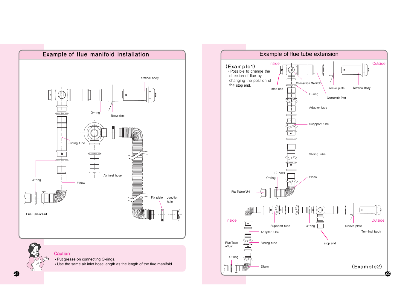 Example of flue tube extension | Rinnai RHFE-1510F User Manual | Page 11 / 18