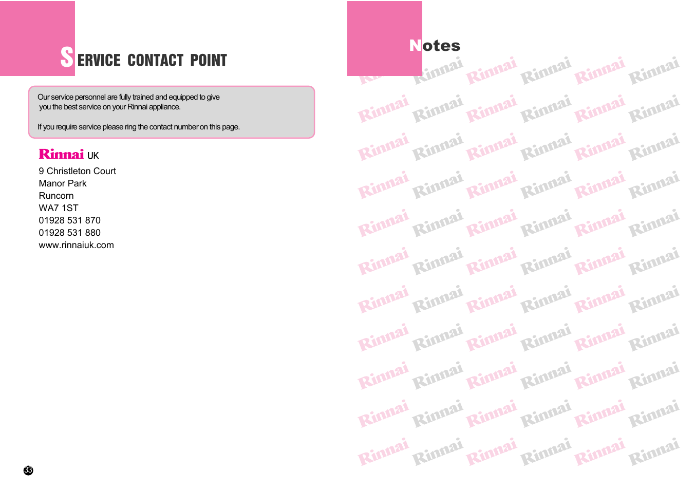 Rinnai RHFE-1510F User Manual | Page 17 / 18
