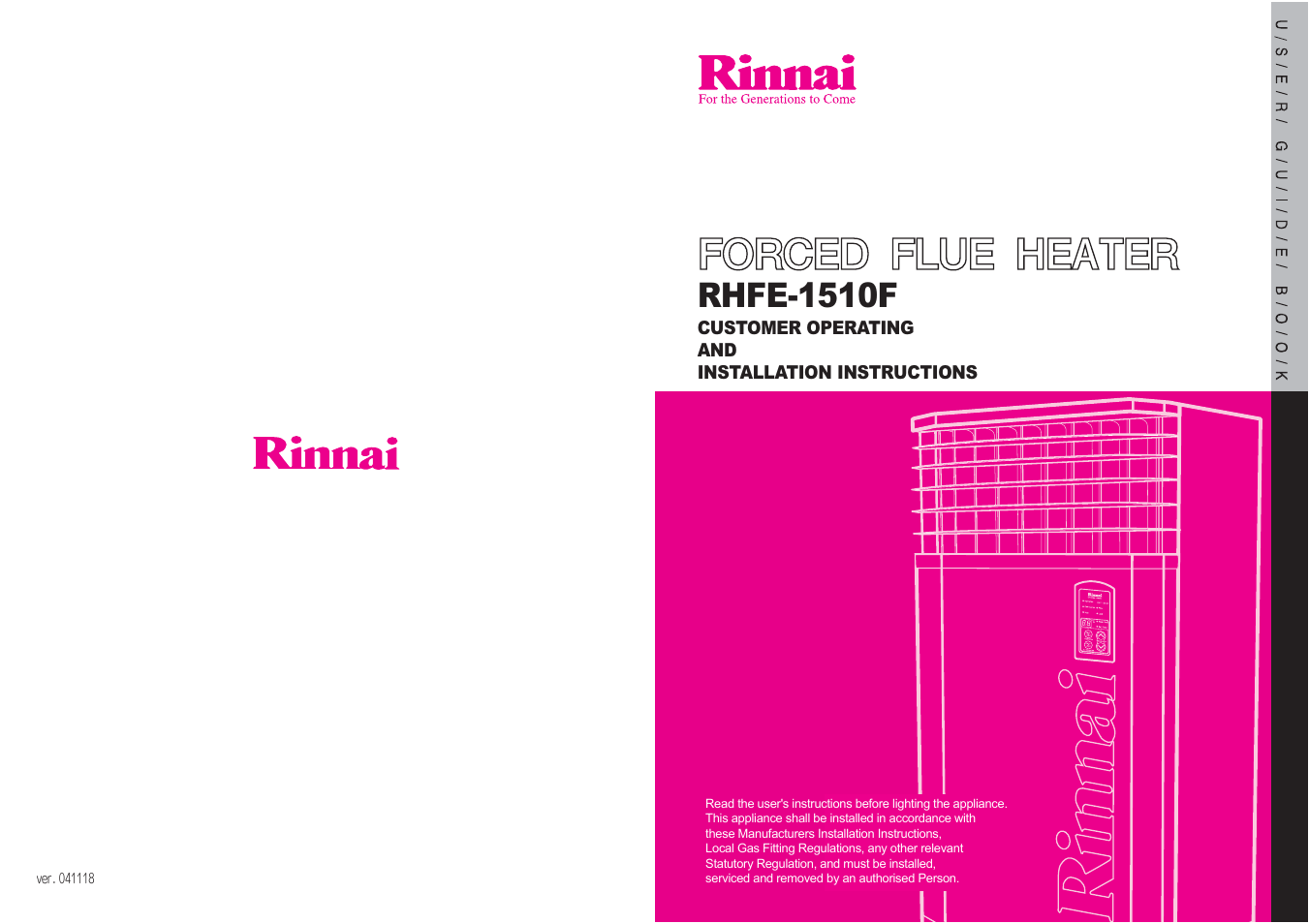 Rhfe-1510f | Rinnai RHFE-1510F User Manual | Page 18 / 18
