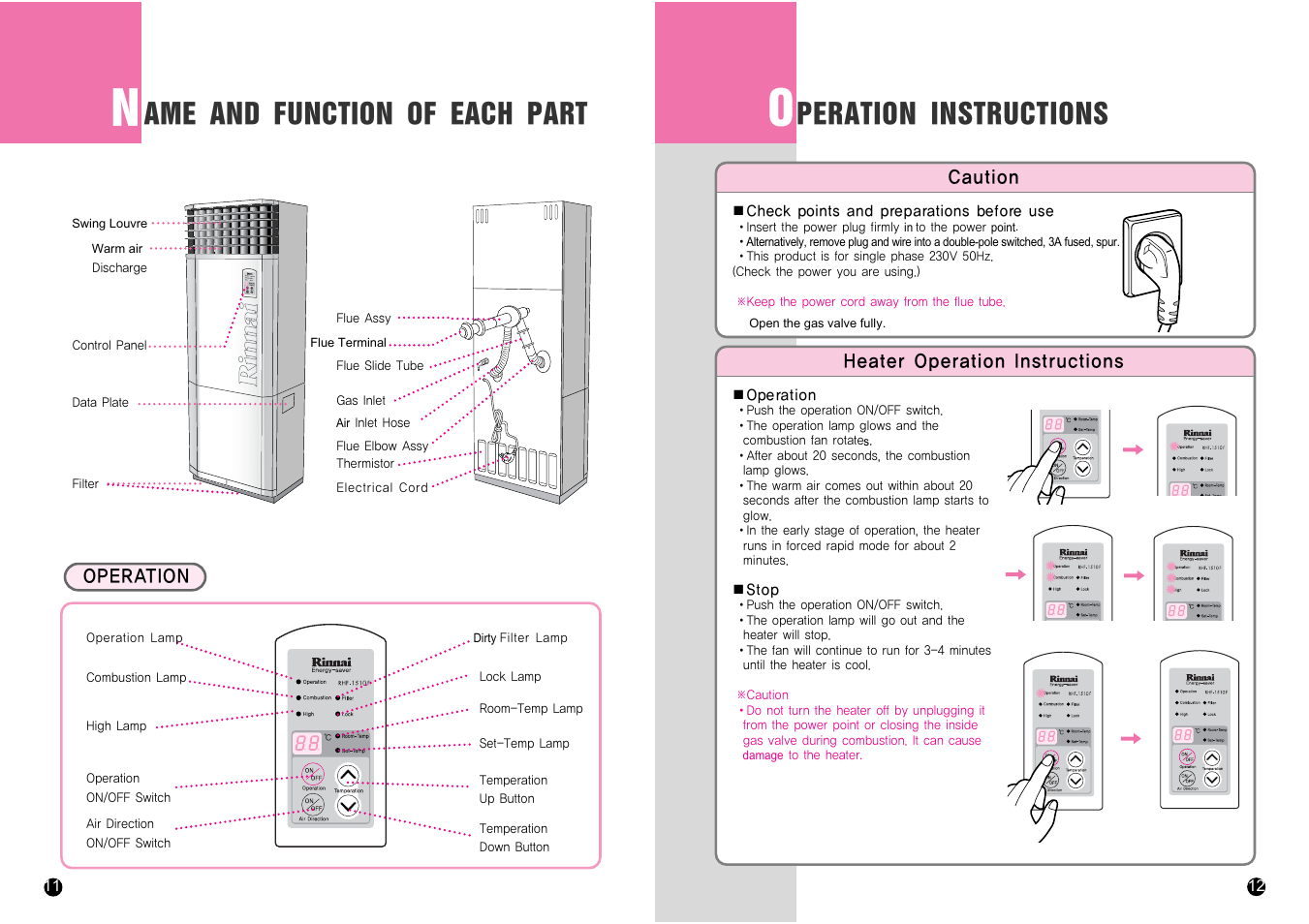 Rinnai RHFE-1510F User Manual | Page 6 / 18