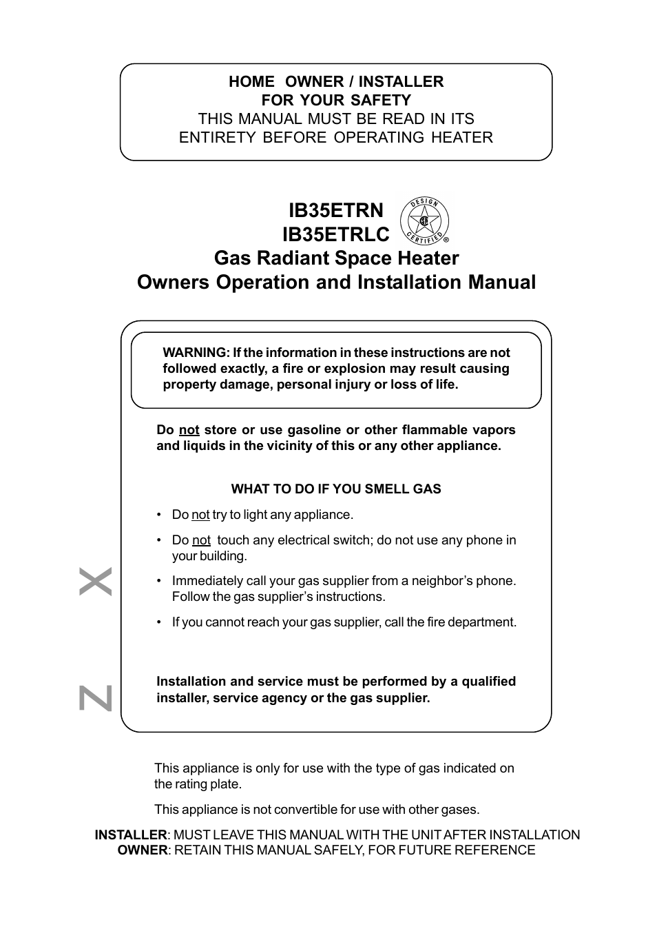 Rinnai IB35ETRLC User Manual | 32 pages
