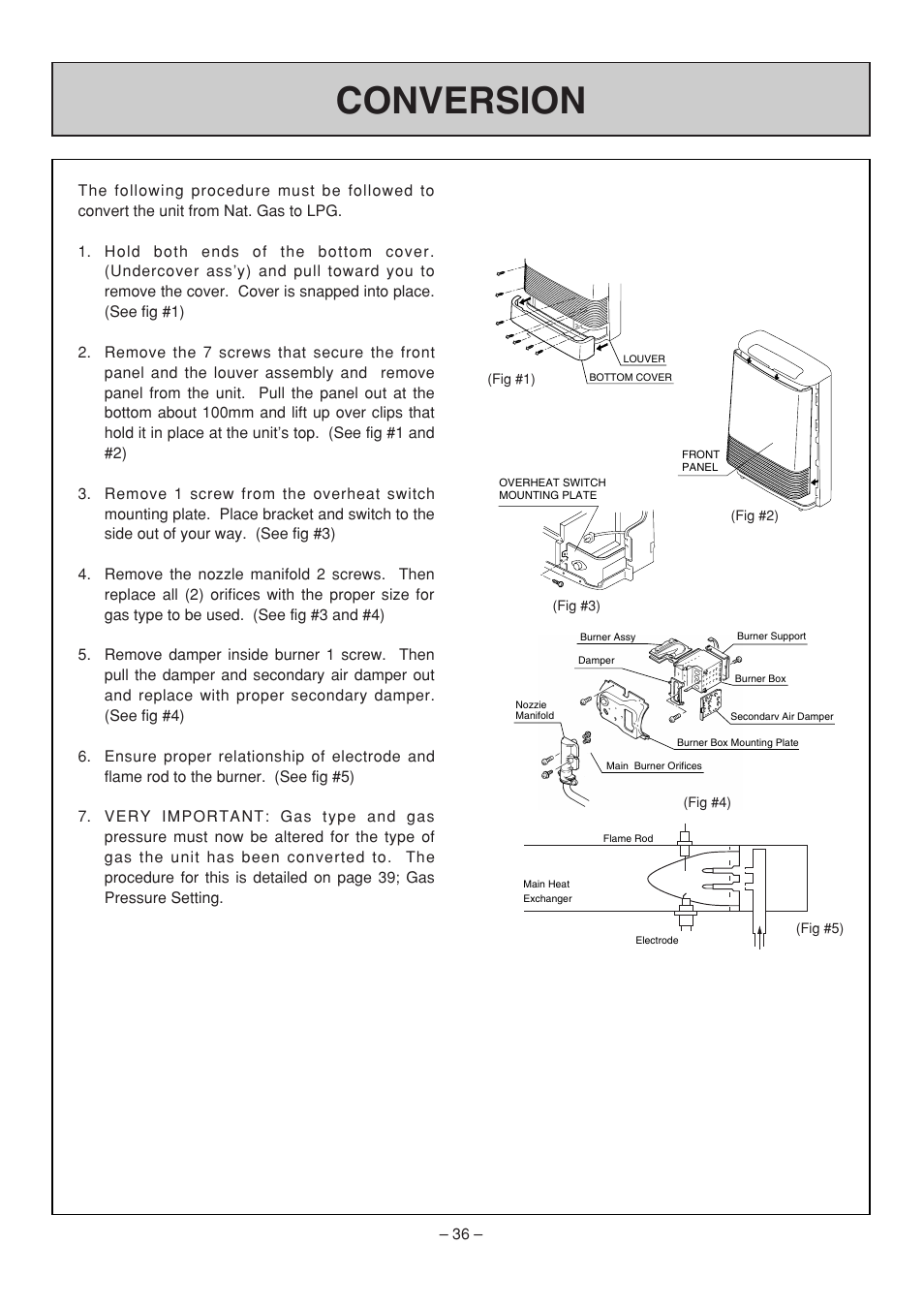 Conversion | Rinnai RHFE-308 FTR User Manual | Page 36 / 48