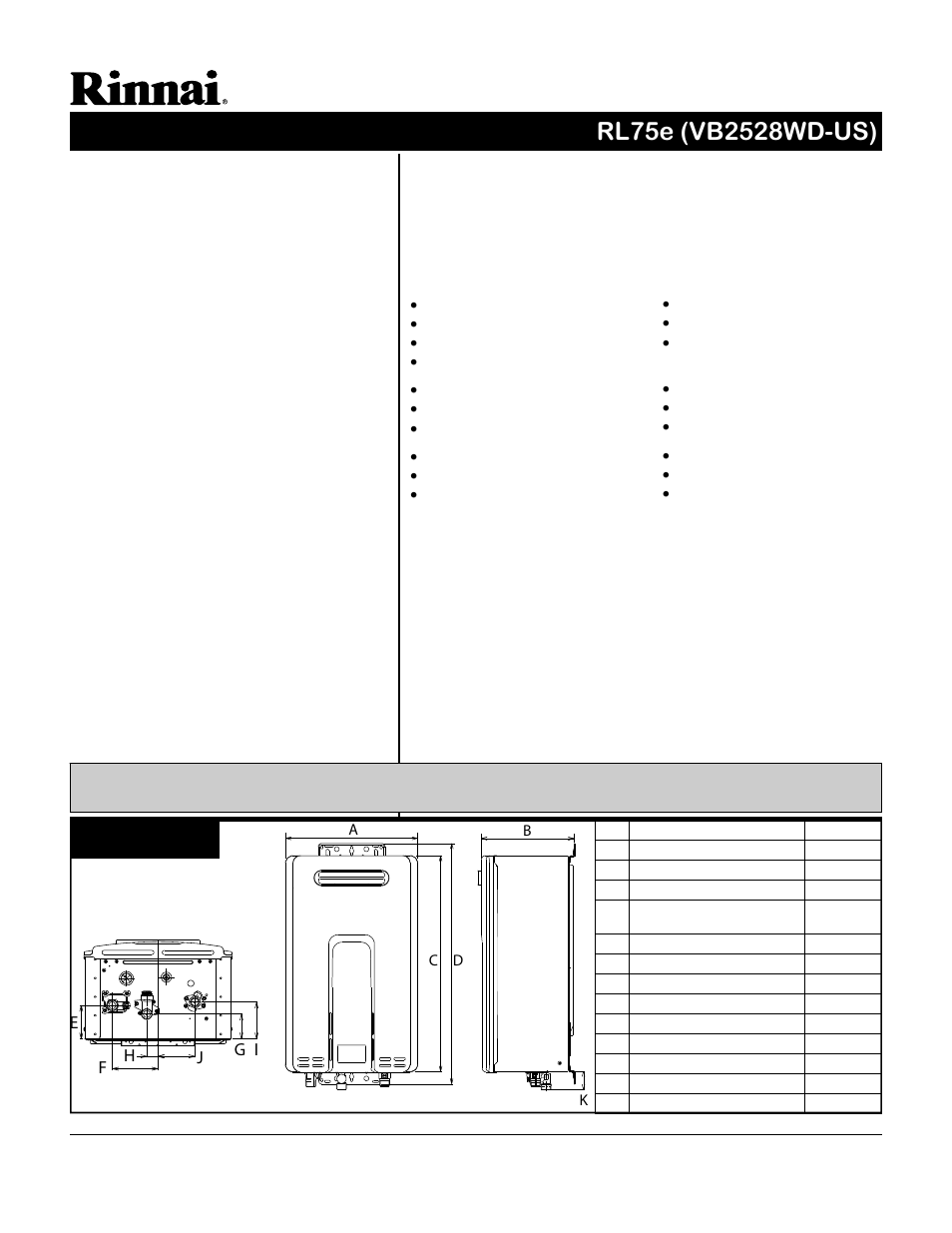 Rinnai REU-VB2528WD-US User Manual | Page 2 / 2