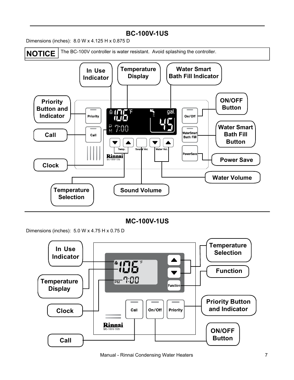 Notice | Rinnai RC98HPE User Manual | Page 7 / 64