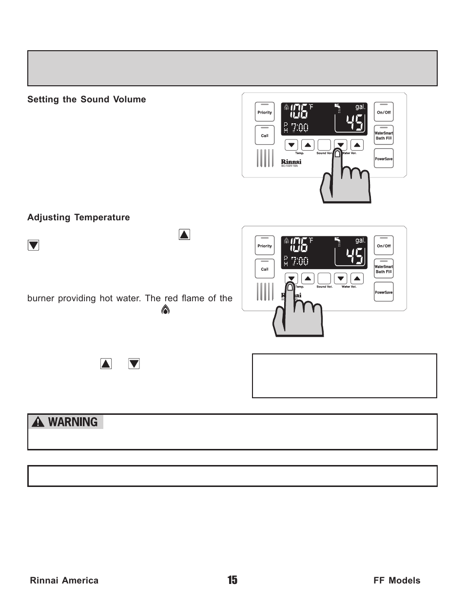 Rinnai Water Heater REU-V2520FFUD User Manual | Page 15 / 48