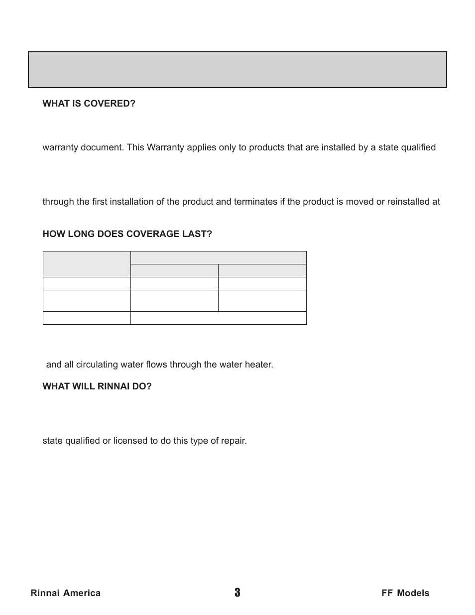 Rinnai Water Heater REU-V2520FFUD User Manual | Page 3 / 48