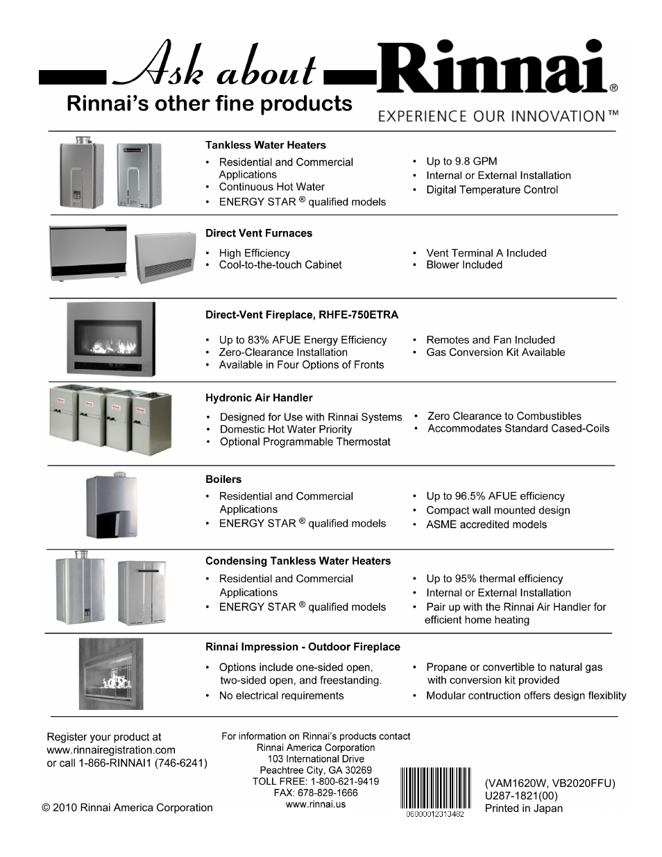 Rinnai V53I User Manual | Page 64 / 64