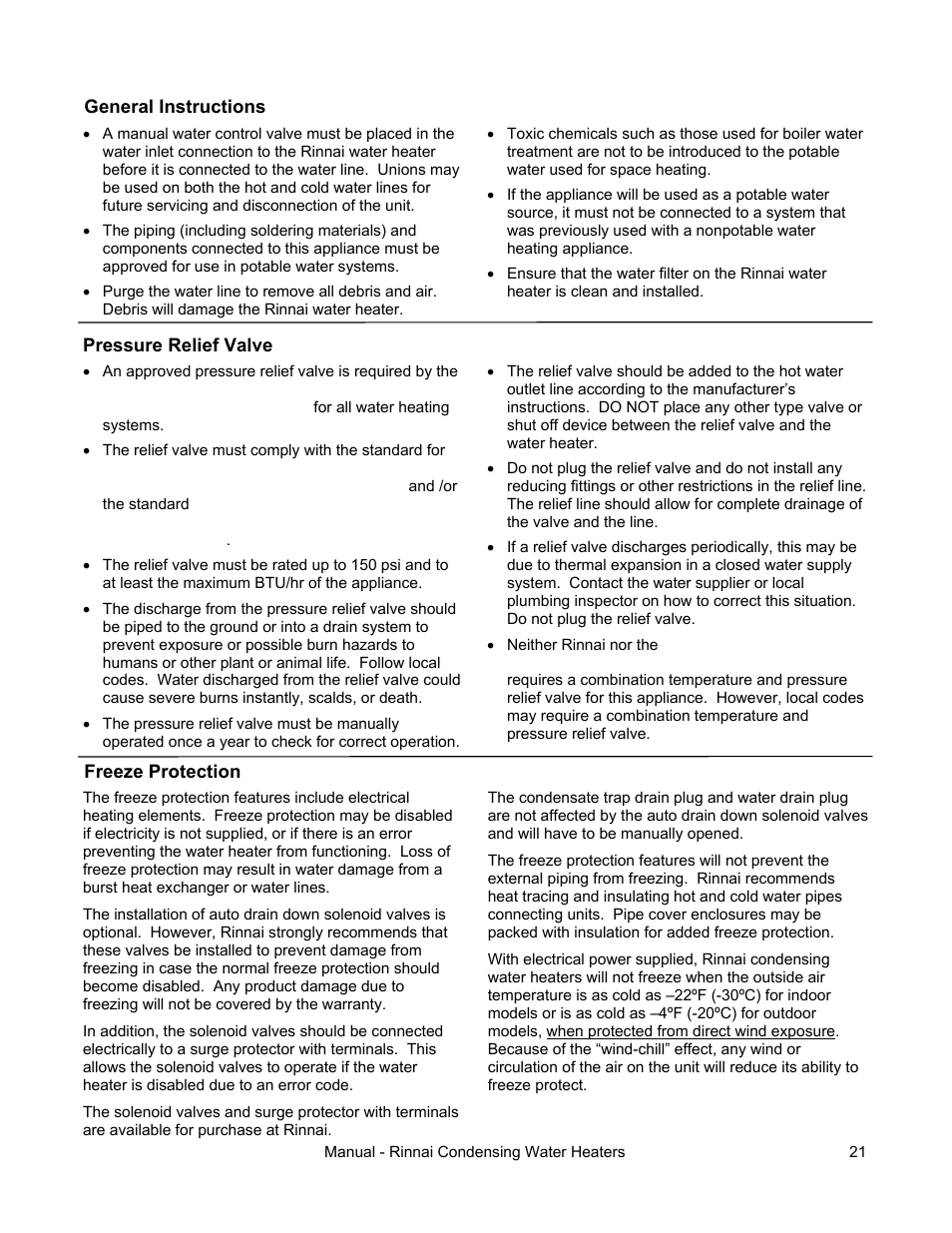 Rinnai RC98I User Manual | Page 21 / 64