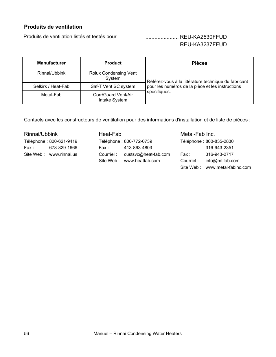 Rinnai RC98I User Manual | Page 56 / 64