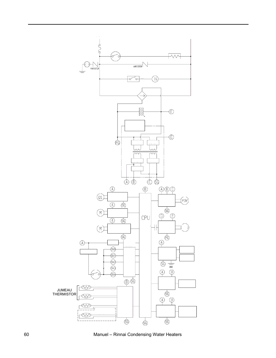 Diagramme en escalier, 60 manuel – rinnai condensing water heaters | Rinnai RC98I User Manual | Page 60 / 64