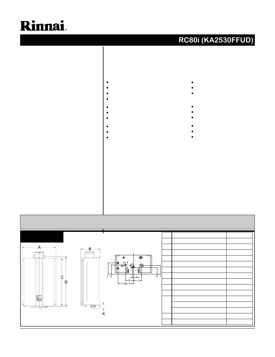 Rinnai KA2530FFUD User Manual | Page 2 / 2