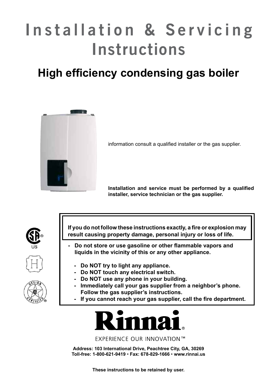 Rinnai E75CN User Manual | 108 pages