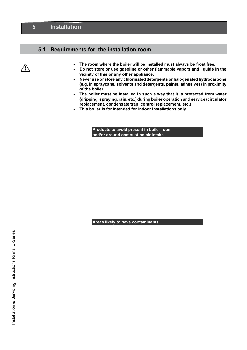 10 5 installation | Rinnai E75CN User Manual | Page 10 / 108