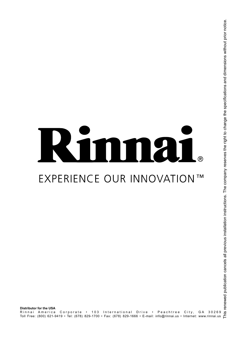 Rinnai E75CN User Manual | Page 108 / 108