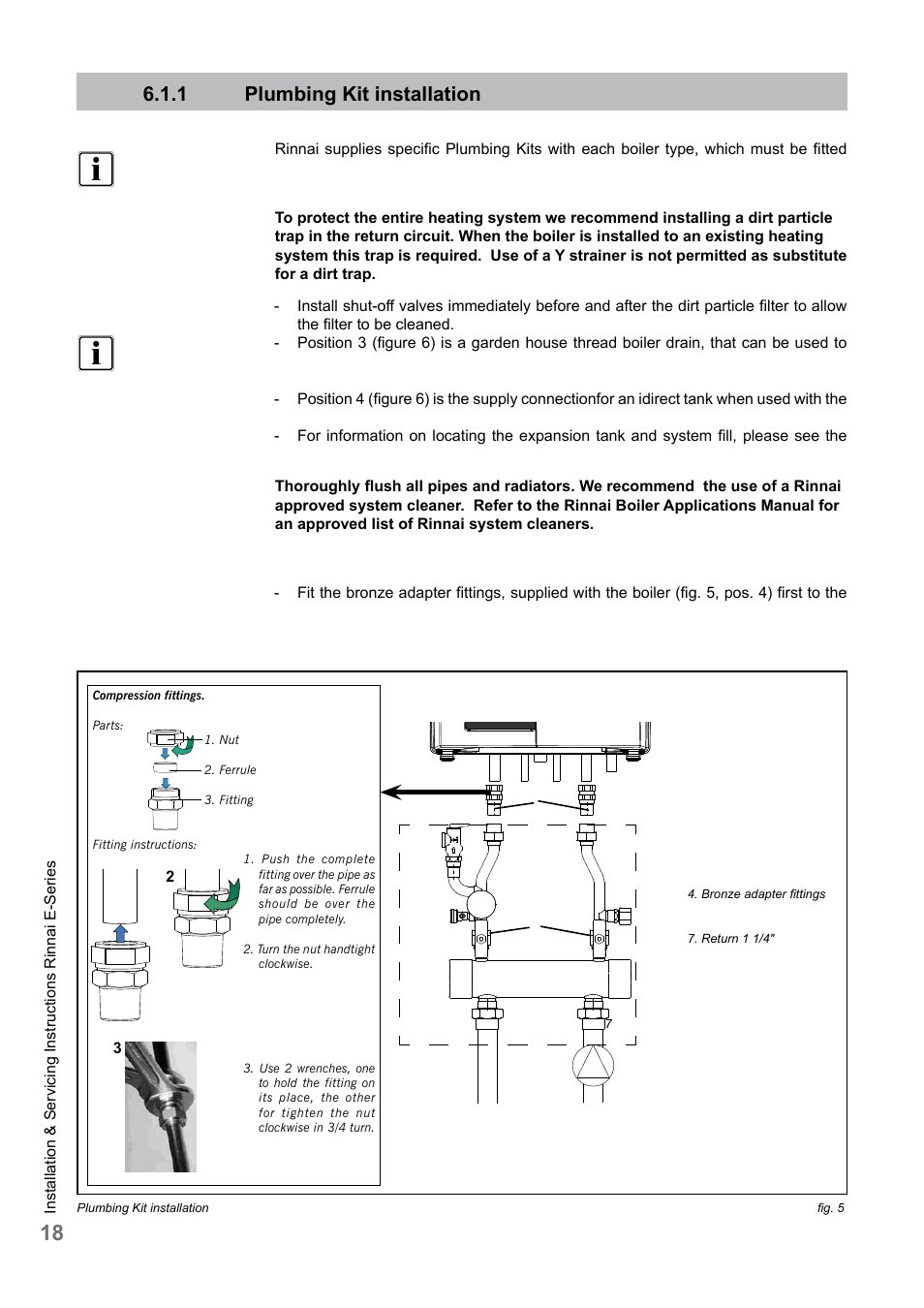 1 plumbing kit installation | Rinnai E75CN User Manual | Page 18 / 108