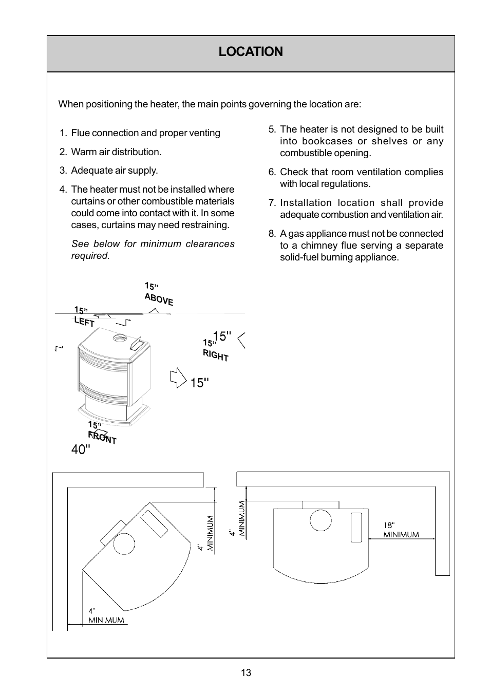 Location | Rinnai FS35ETRSN/US User Manual | Page 13 / 28