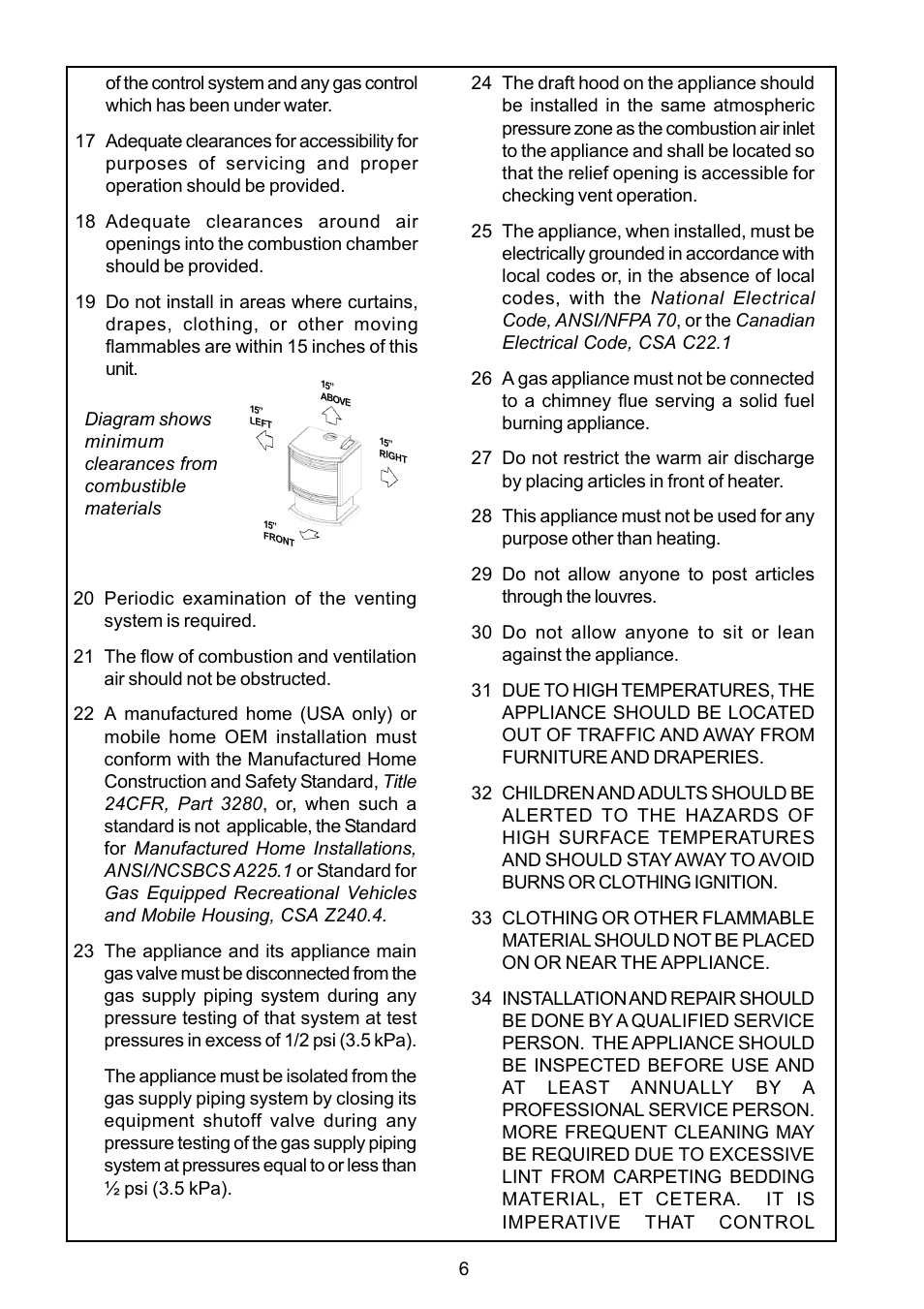 Rinnai FS35ETRSN/US User Manual | Page 6 / 28
