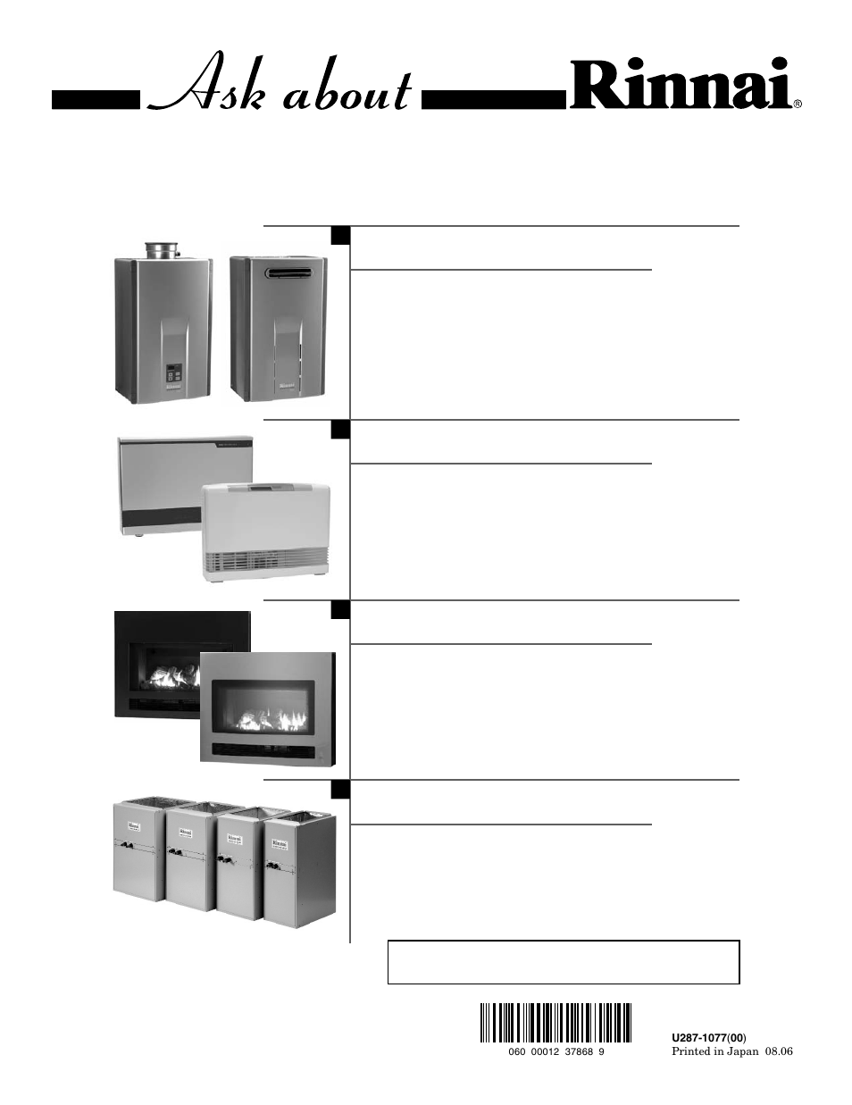 Rinnai’s other fine products | Rinnai R98LSE-ASME User Manual | Page 40 / 40