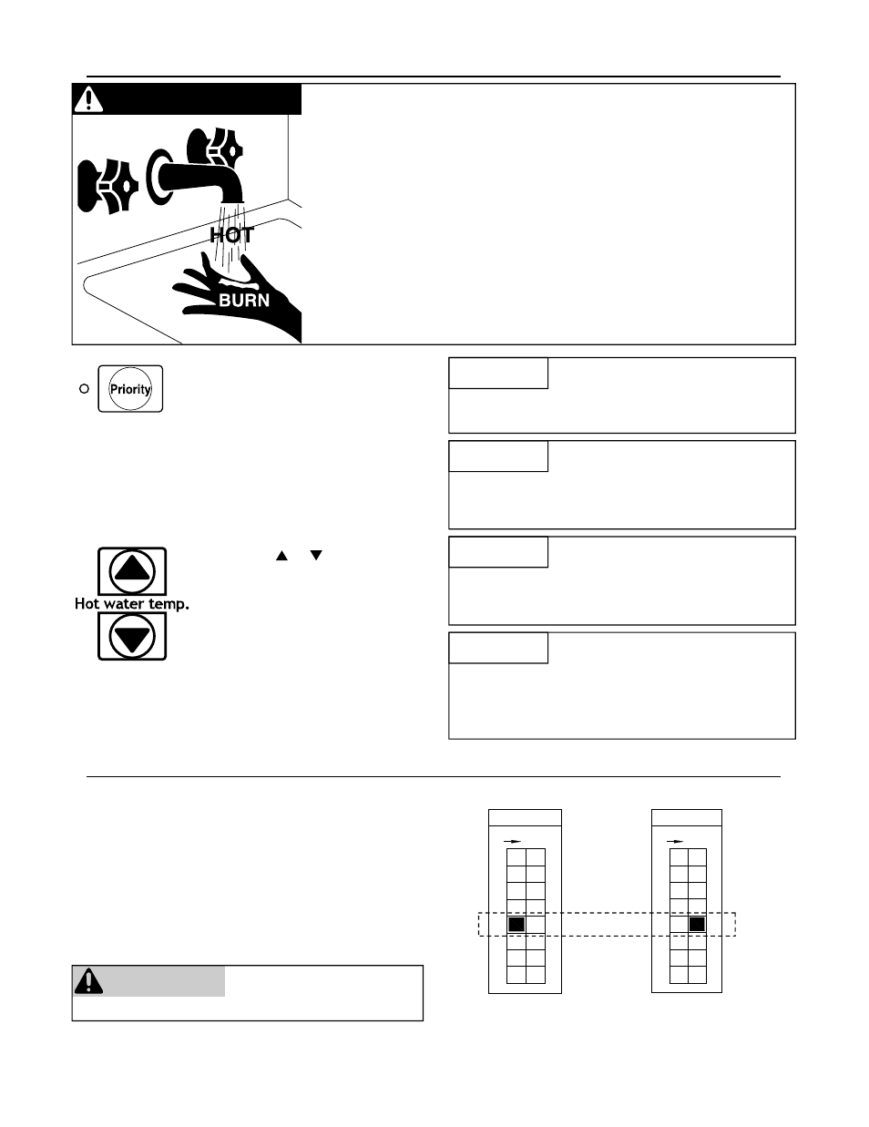 Notice, Warning, Danger | Setting the temperature | Rinnai R98LSE-ASME User Manual | Page 8 / 40