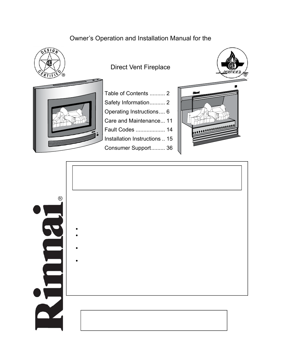 Rinnai RHFE-750ETR User Manual | 40 pages