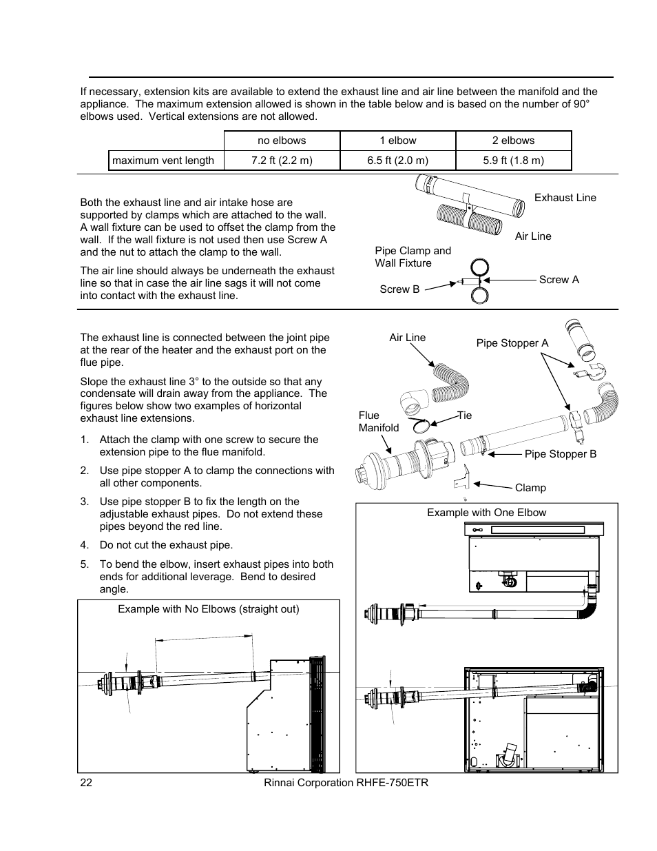 Extension kit installation | Rinnai RHFE-750ETR User Manual | Page 22 / 40