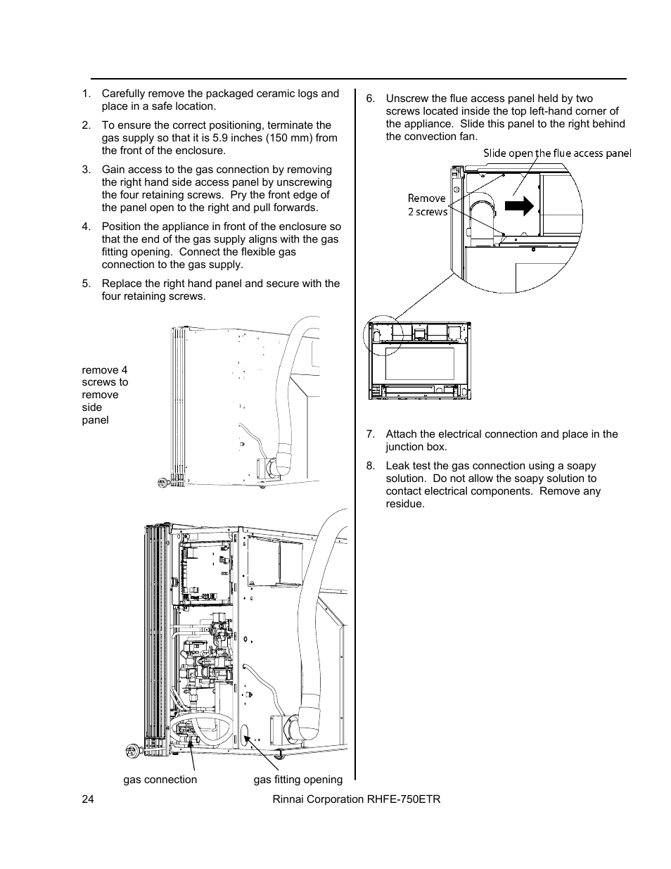 Rinnai RHFE-750ETR User Manual | Page 24 / 40