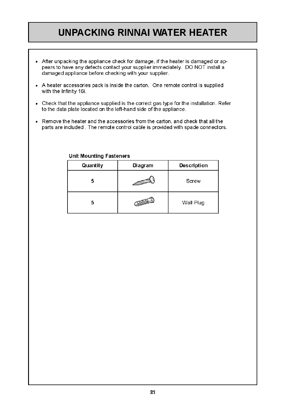 Rinnai REU - 16 FUA - E User Manual | Page 21 / 51