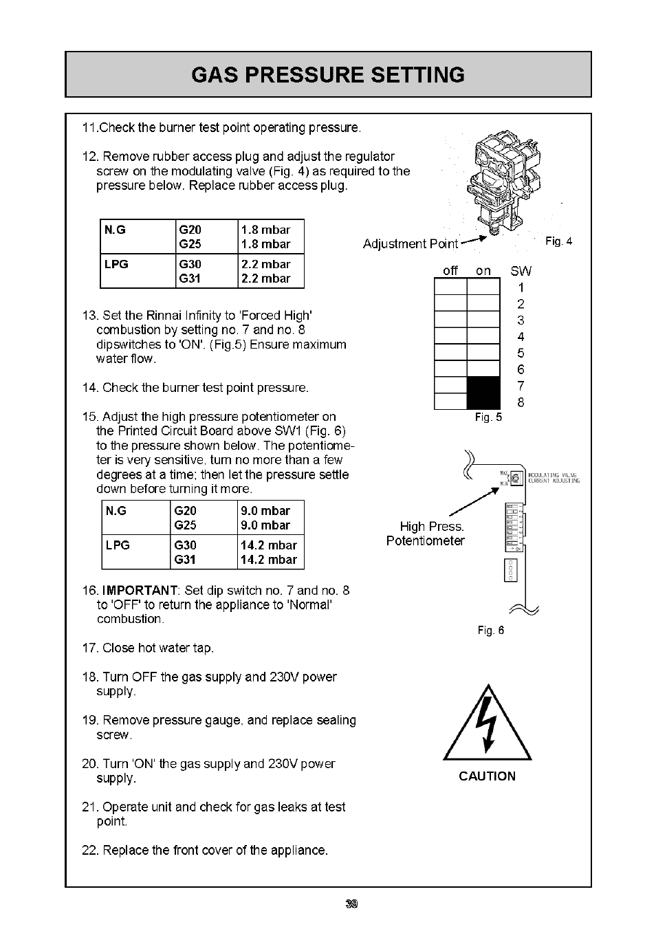 Rinnai REU - 16 FUA - E User Manual | Page 39 / 51