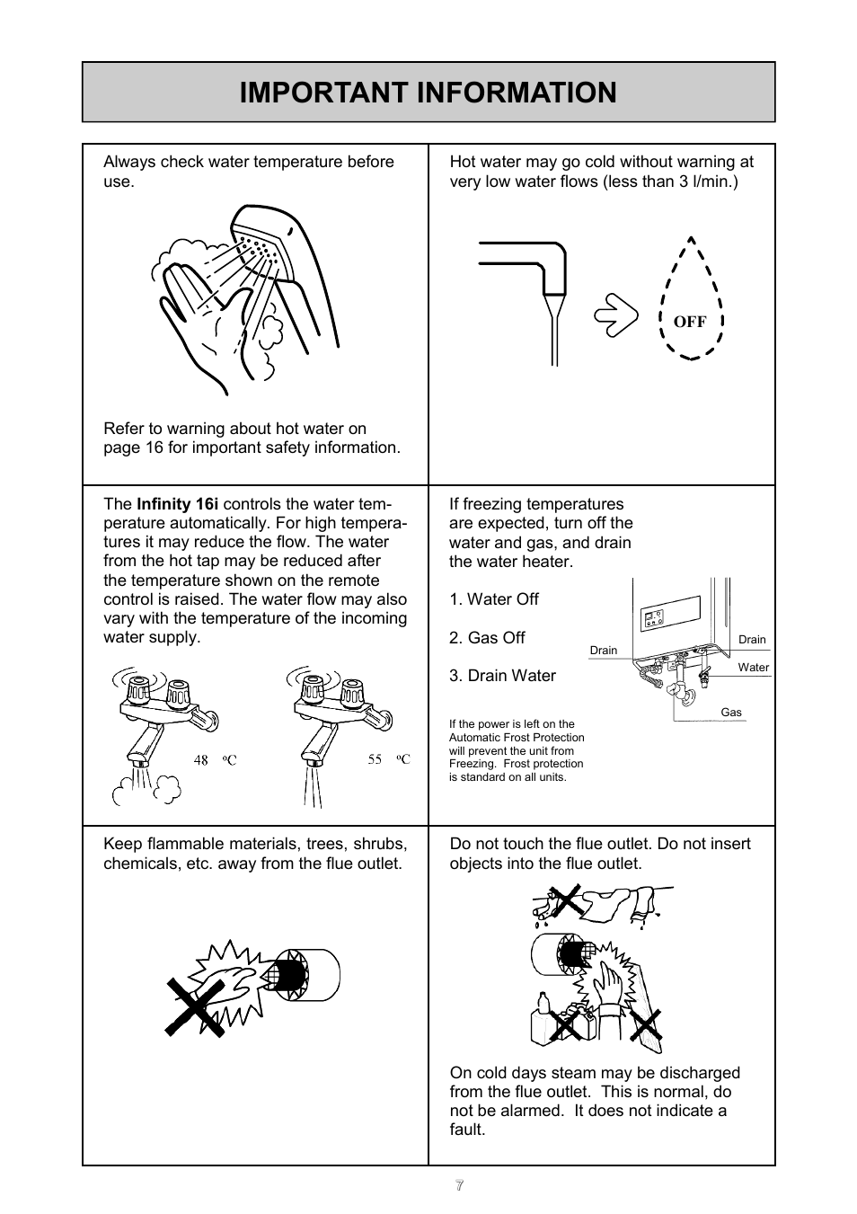 Important information | Rinnai REU - 16 FUA - E User Manual | Page 7 / 51