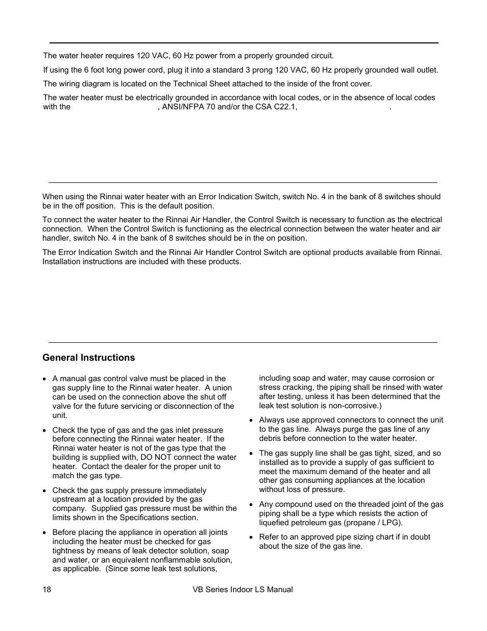 Rinnai R98LSI User Manual | Page 18 / 72