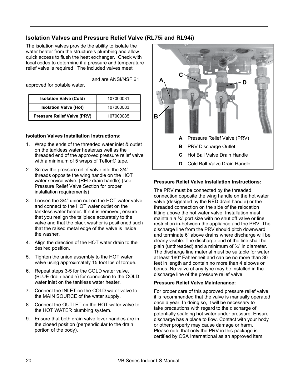 Water piping | Rinnai R98LSI User Manual | Page 20 / 72
