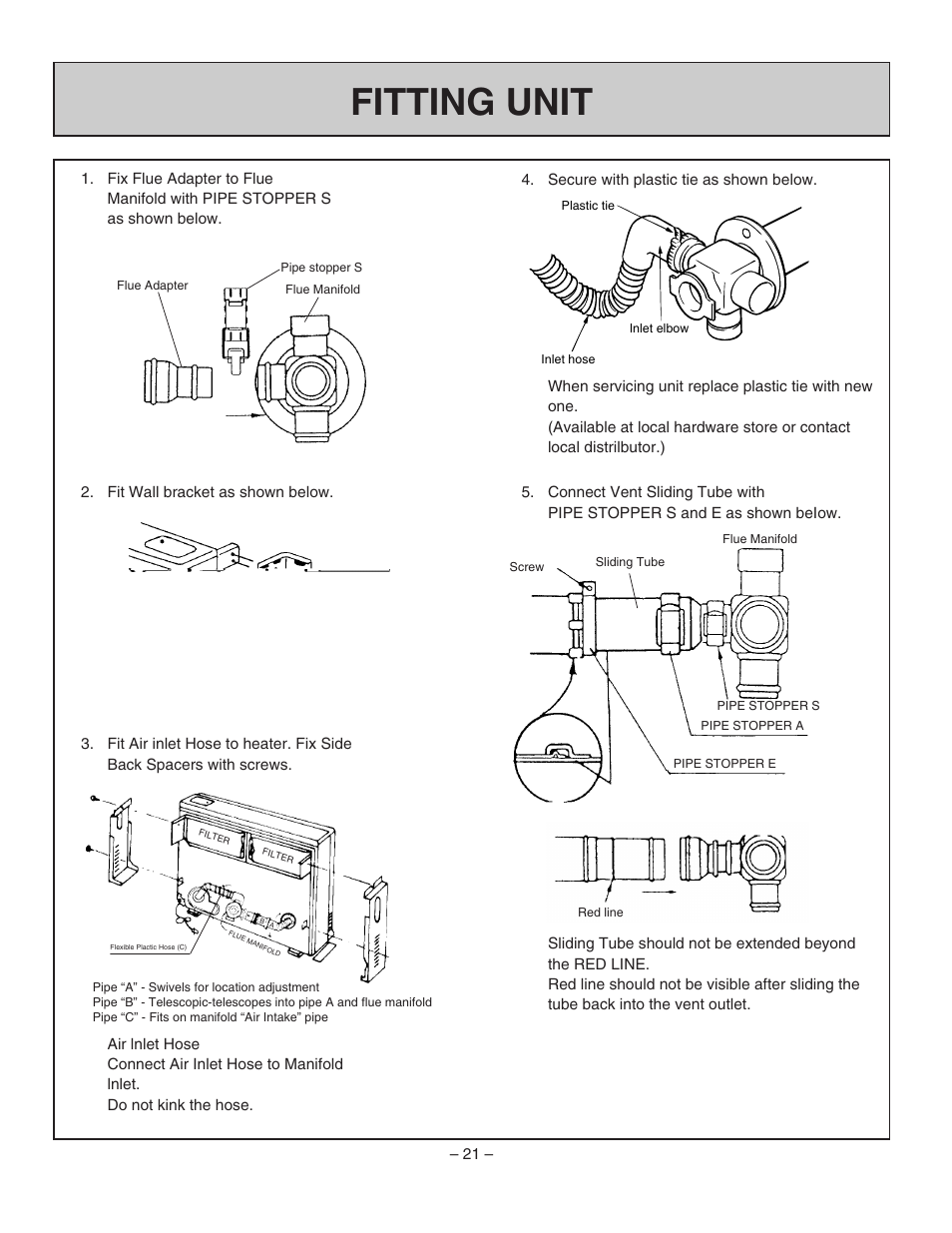Fitting unit | Rinnai RHFE-1004FA User Manual | Page 23 / 62