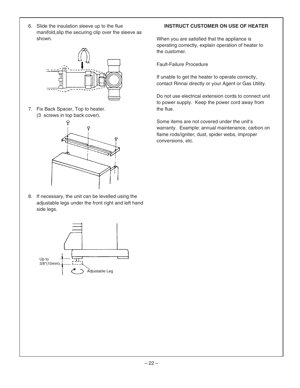 Rinnai RHFE-1004FA User Manual | Page 24 / 62