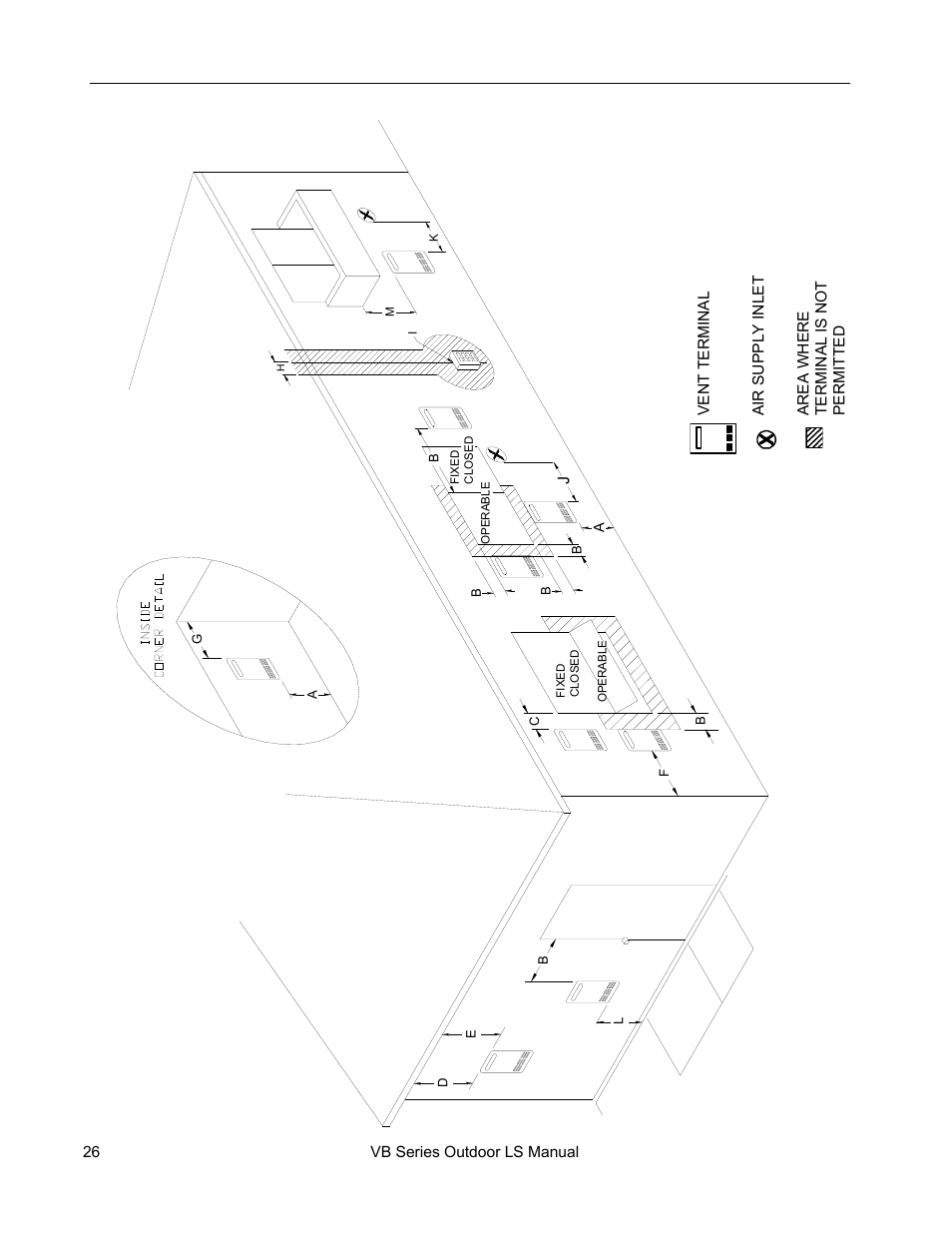 Flue terminal clearances | Rinnai RL94E User Manual | Page 26 / 60