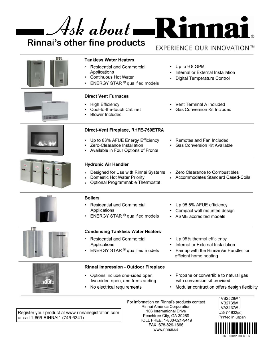 Rinnai RL94E User Manual | Page 60 / 60