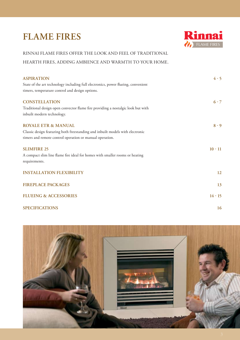Flame fires | Rinnai FLAME FIRES User Manual | Page 3 / 16