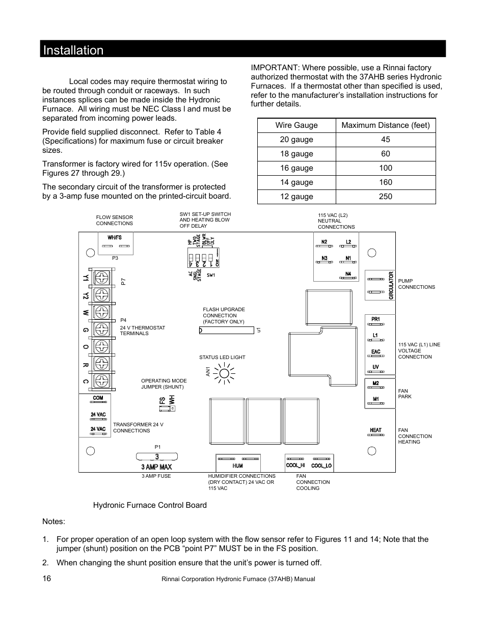 Installation, Figure 14 | Rinnai 37AHB SERIES User Manual | Page 16 / 68