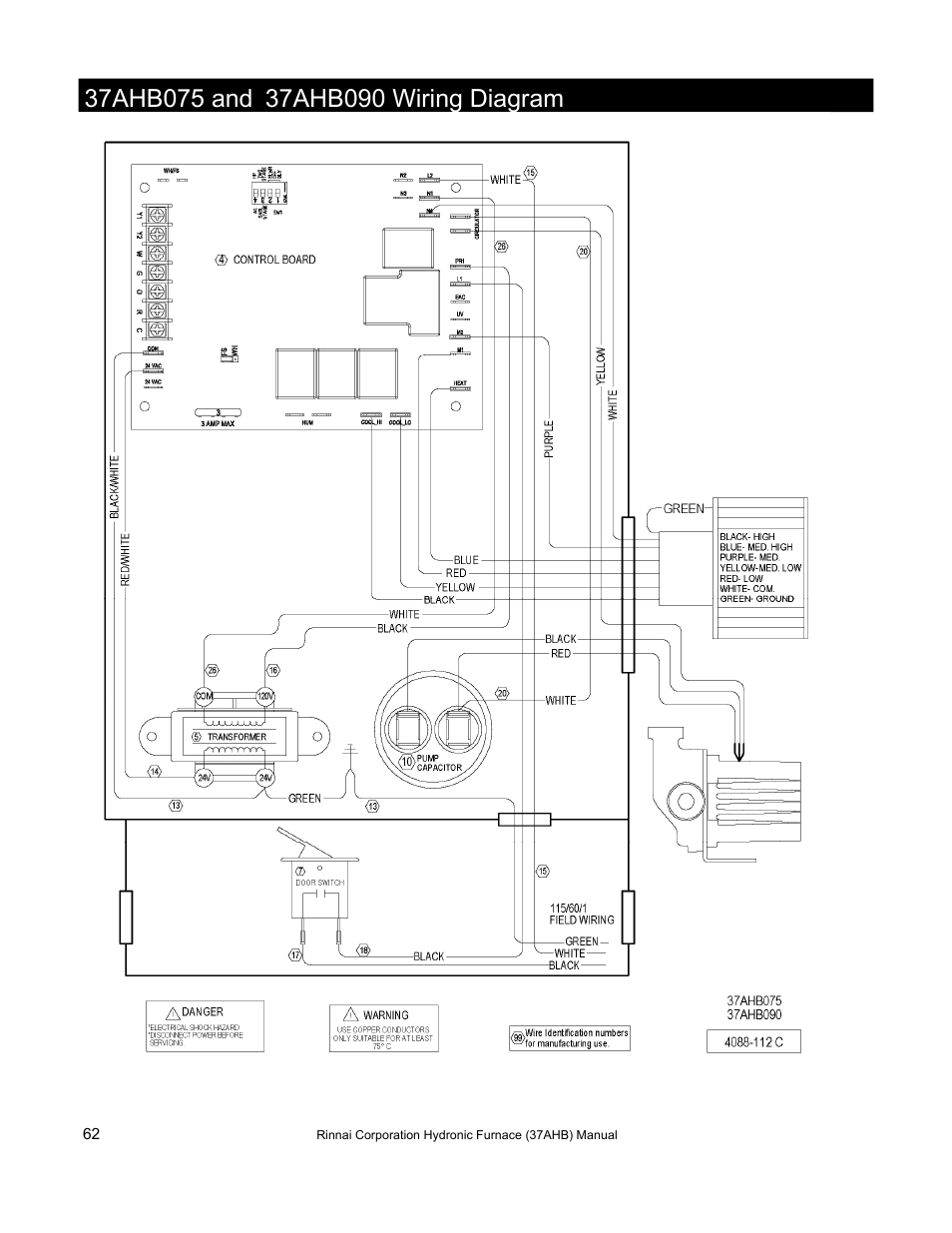 Rinnai 37AHB SERIES User Manual | Page 62 / 68