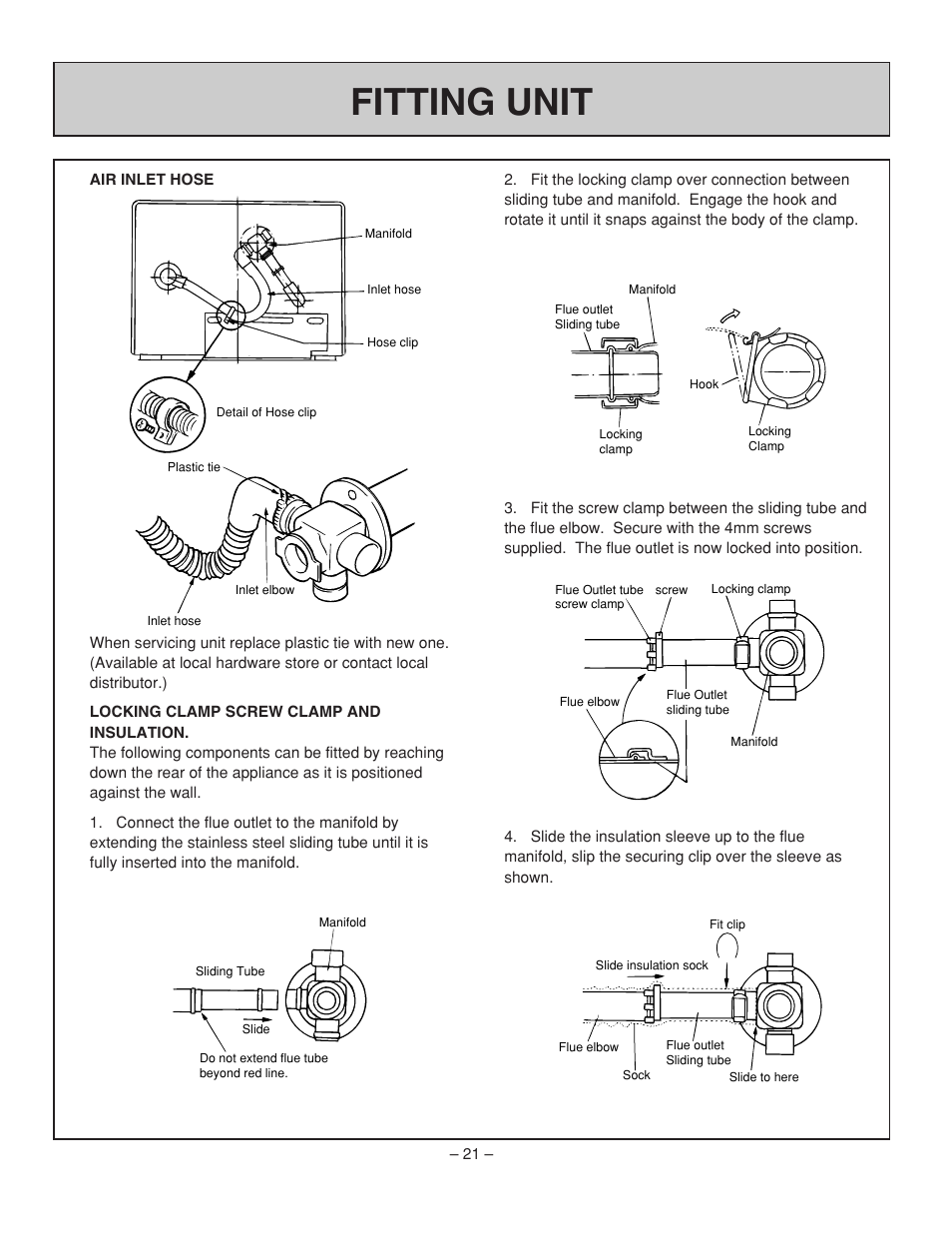 Fitting unit | Rinnai RHFE-431WTA User Manual | Page 23 / 64