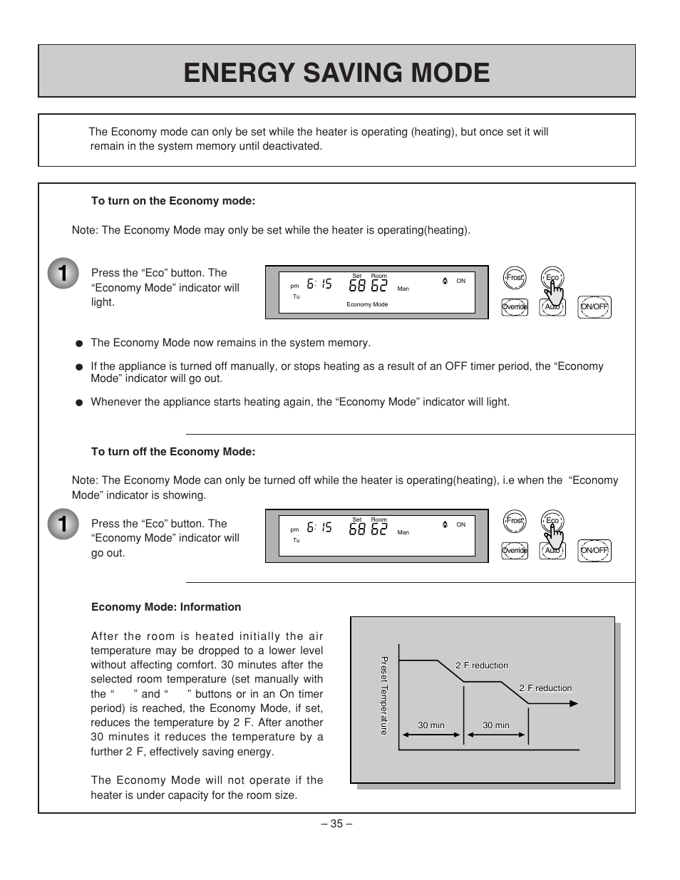 Energy saving mode | Rinnai RHFE-431WTA User Manual | Page 37 / 64