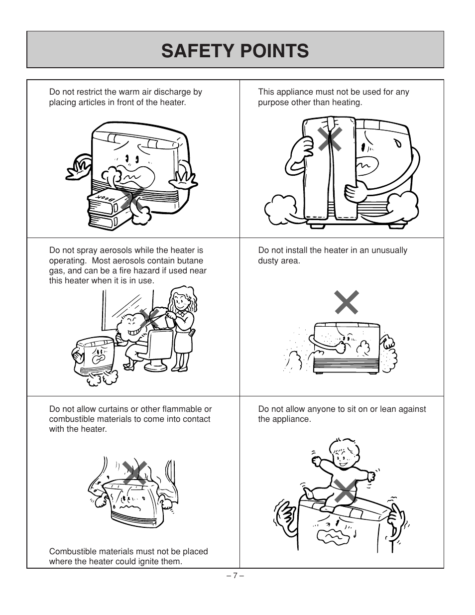 Safety points | Rinnai RHFE-431WTA User Manual | Page 9 / 64