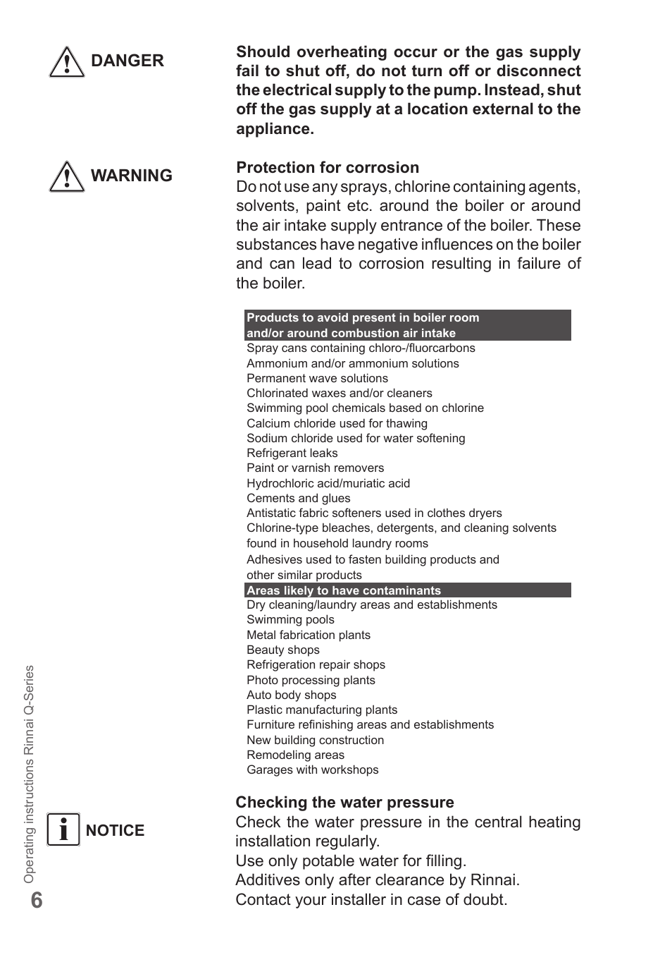 Rinnai Q175SN User Manual | Page 6 / 16