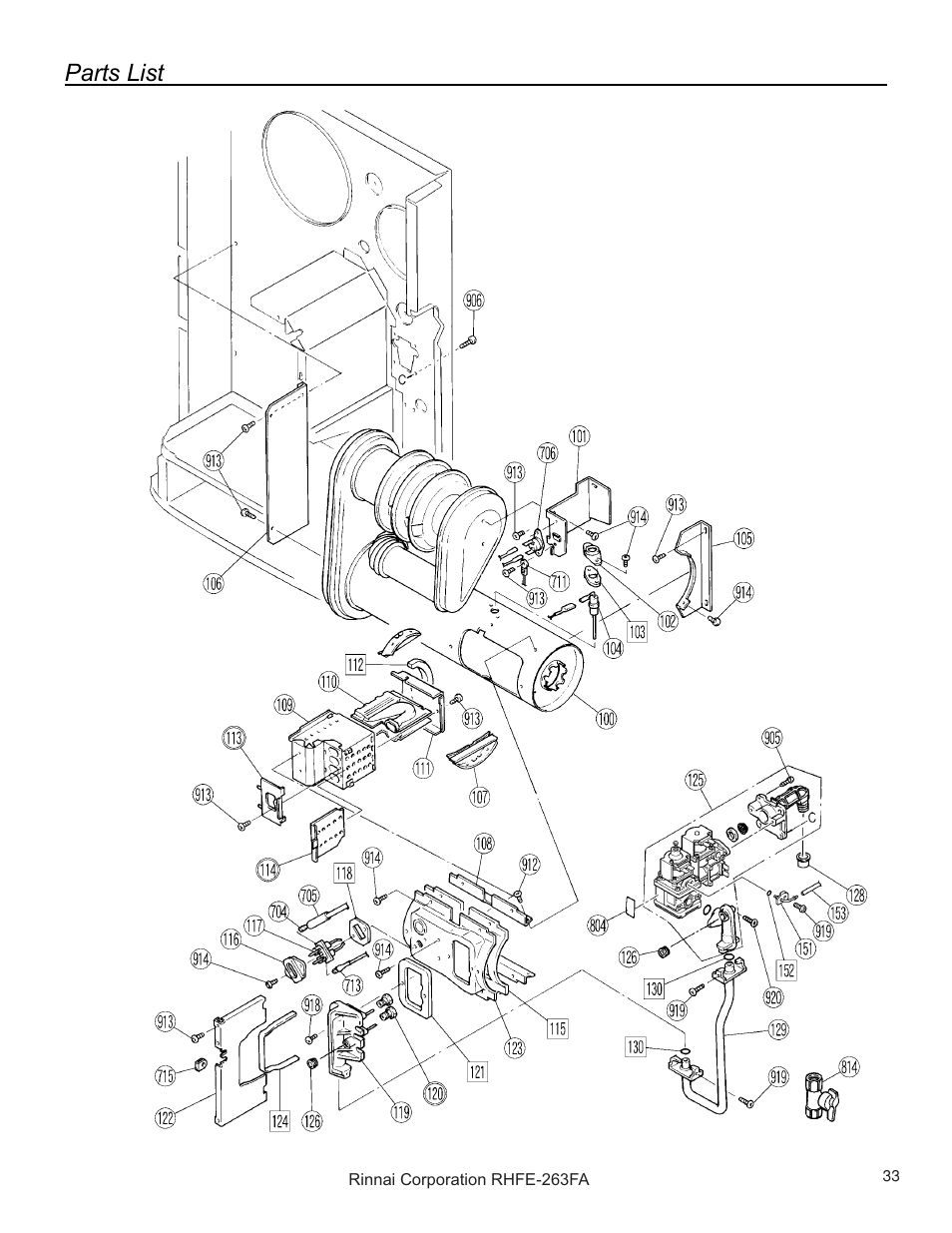 Rinnai RHFE-263FAII User Manual | Page 33 / 44