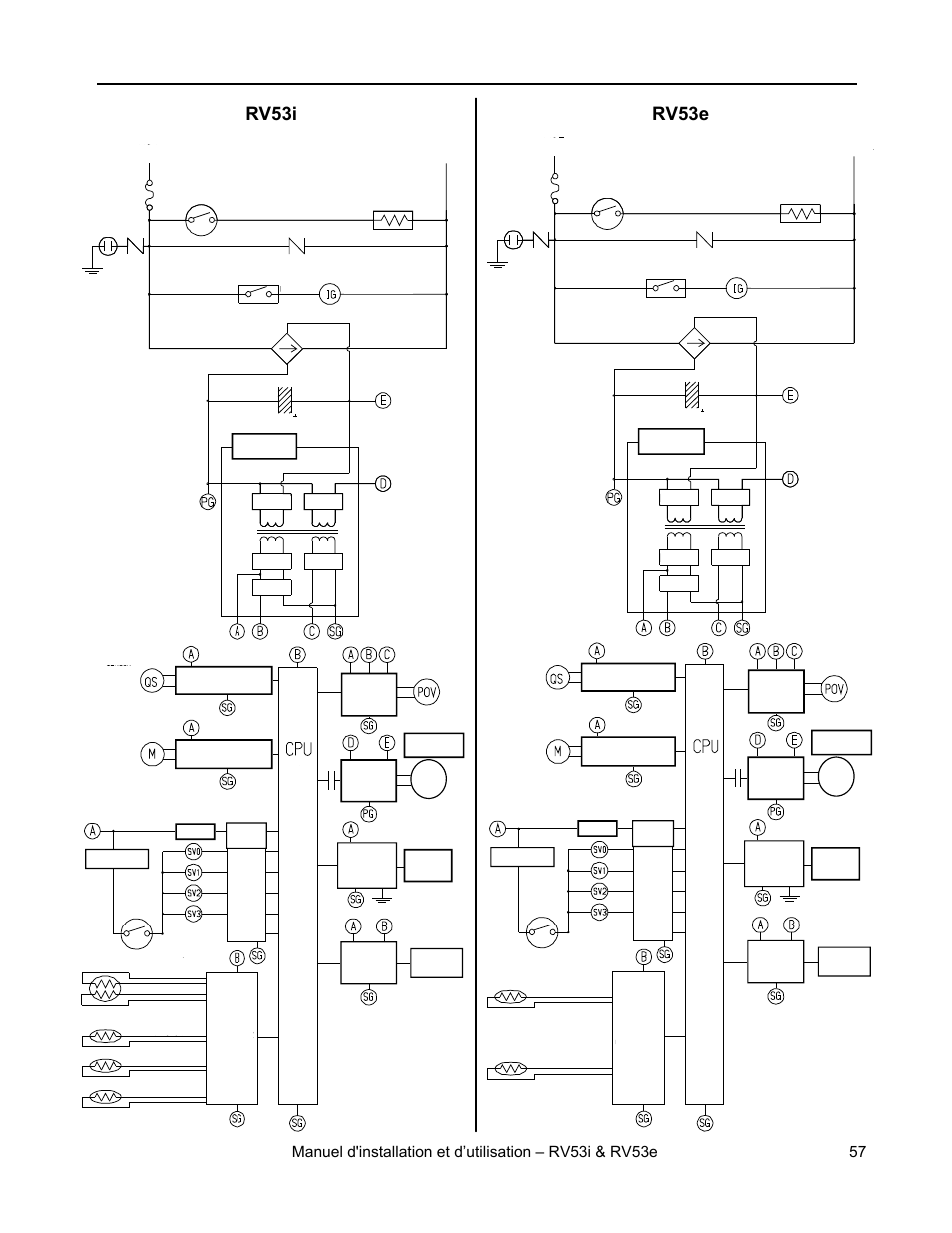 Diagramme en escalier, Rv53i rv53e | Rinnai RV53I User Manual | Page 57 / 60