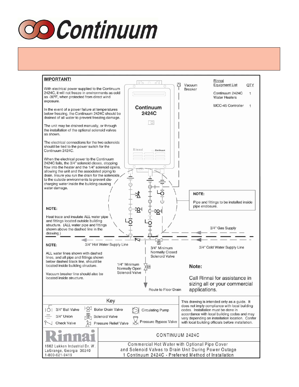 Rinnai CONTINUUM 2424WC User Manual | Page 24 / 48