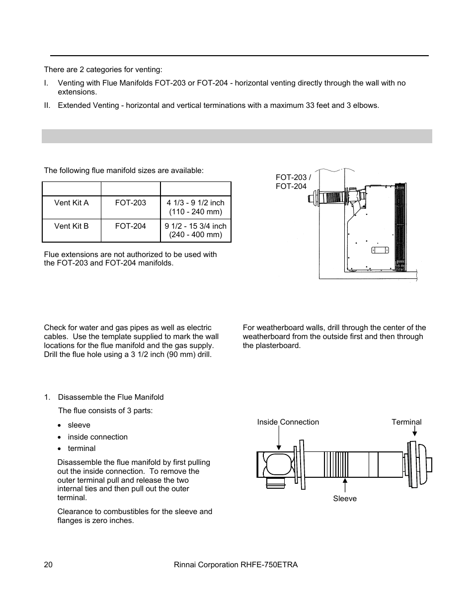 Rinnai DIRECT VENT FIREPLACE RHFE-750ETRA User Manual | Page 20 / 40